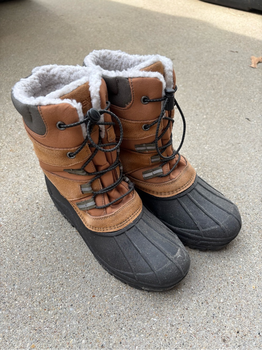 Lands' End Kids Brown & Black Insulated Snow Boots
